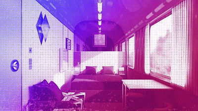 Rendering of the La Dolce Vita train interior by Dimorestudio for Orient Express, November 2022
