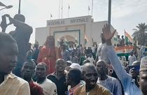 Protesters in Niger.