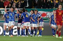 Japão festeja o 3-0 à Espanha ainda antes do intervalo