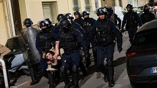 یک نفر در کارناوالی در مارسی توسط پلیس ضد شورش فرانسه دستگیر شده است