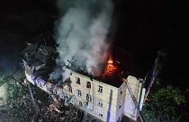 صورة للمبنى الذي تعرض للهجوم في "خاركيف"