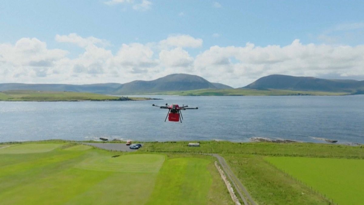 These Scottish islands has unveiled the prototype of the UK's first permanent drone postal service.
