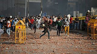 Yeni Delhi'deki olaylardan bir kare