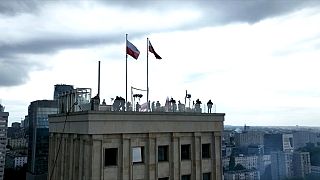 Sirens wail throughout Warsaw and across Poland to mark the Warsaw Uprising.
