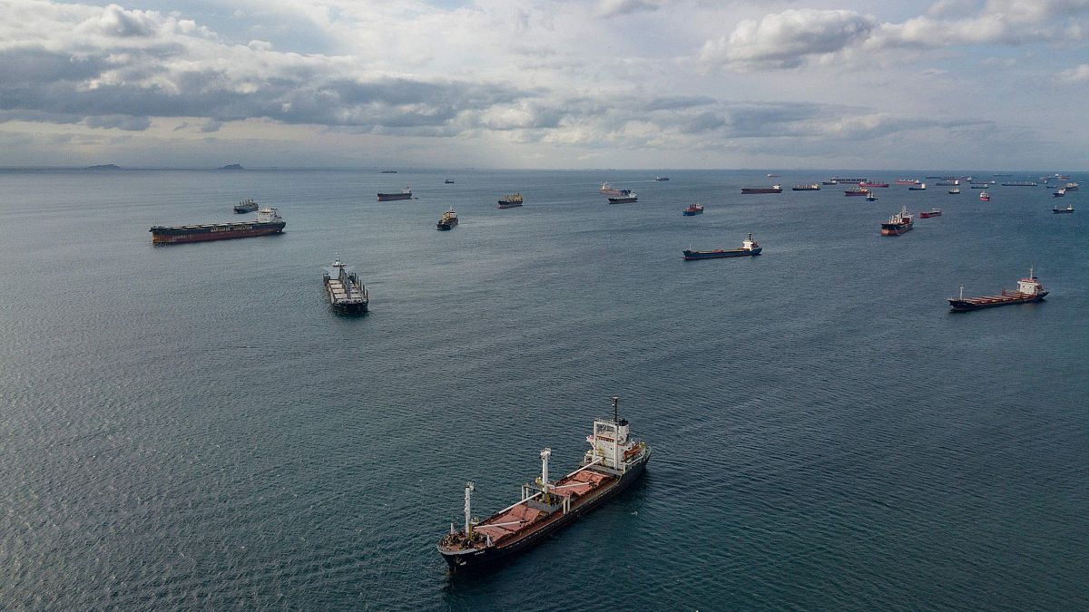 Karadeniz'de ticaret gemileri