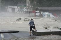 من الفيضانات في بكين