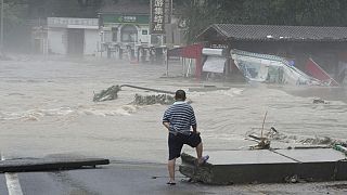 من الفيضانات في بكين