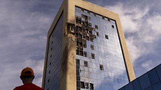 Danni a un edificio a Kiev