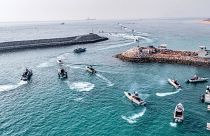 قایق‌های تندروی سپاه در رزمایش دوم اوت ۲۰۲۳ در آب‌های خلیج فارس