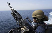 Αμερικανός πεζοναύτης σε πολεμικό πλοίο στον Περσικό Κόλπο
