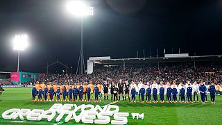 مباراة  كأس العالم للسيدات بين زامبيا واليابان في هاميلتون، نيوزيلندا