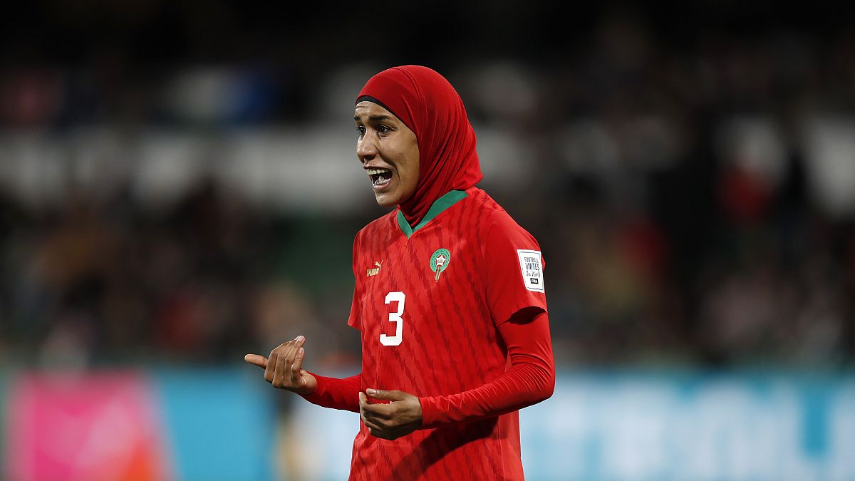 المدافعة في المنتخب المغربي للسيدات نهيلة بنزينة 