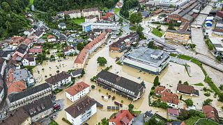 La ville de Celje inondée