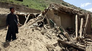 صورة أرشيف لموقع ضرب الزلزال في باغلان شمال كابول في حزيران 2012