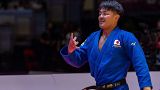 Le Japonais Hashimoto Soichi s'est imposé en -73 kg au Masters de Budapest, samedi 5 août 2023.