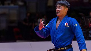 Le Japonais Hashimoto Soichi s'est imposé en -73 kg au Masters de Budapest, samedi 5 août 2023.