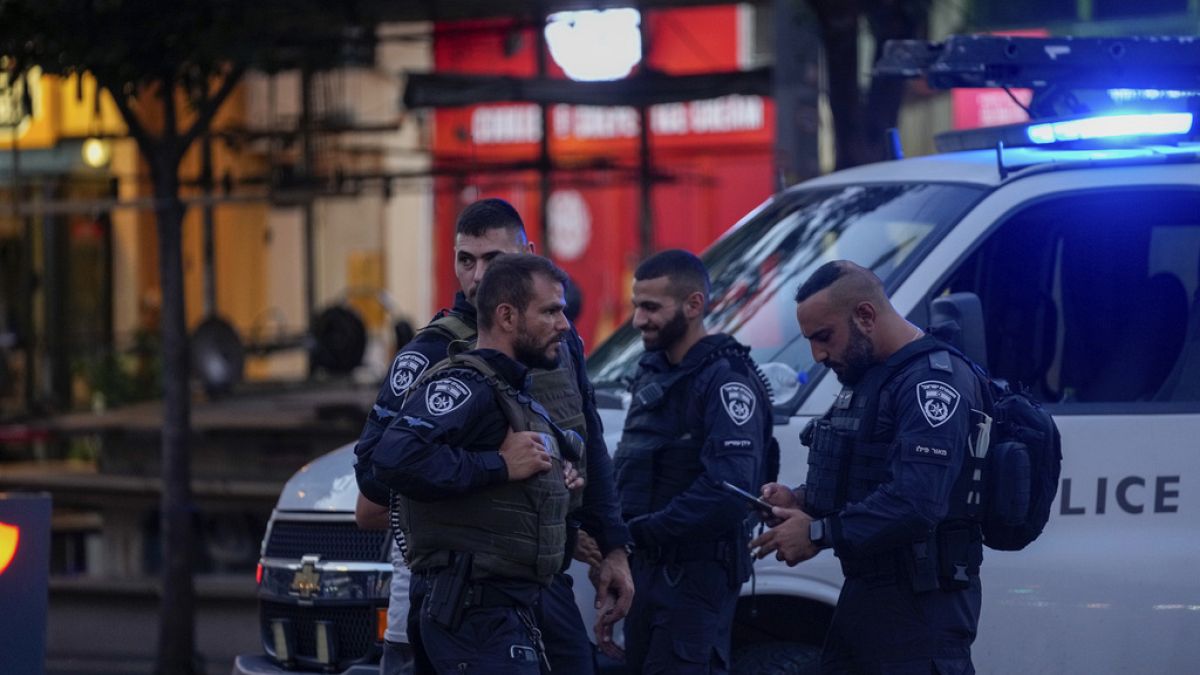 Polícia de intervenção em Telavive, Israel