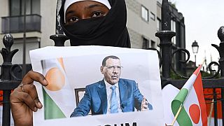 Supporters of ousted Nigerien president Bazoum rally in Paris 