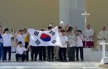 Южно-корейская молодежь на мессе в Лиссабоне