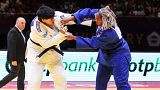 En +78 kg, Romane Dicko a remporté une finale 100% française face Julia Tolofua lors du Masters de Budapest, en Hongrie, dimanche 6 août 2023.