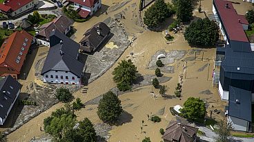 Une zone inondée à Crna na Koroskem, en Slovénie, le dimanche 6 août 2023.