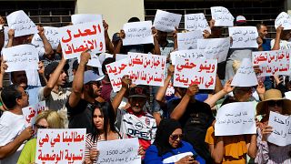 من الاعتصام في العاصمة تونس
