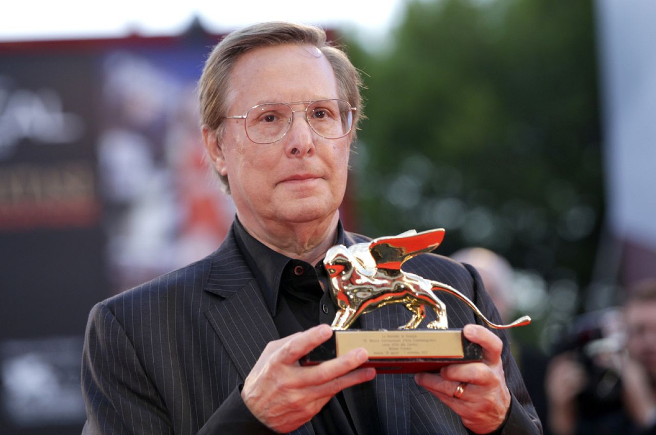 William Friedkin poses with his Golden Lion Lifetime Achievement award at the 70th edition of the Venice Film Festival in Venice, Italy on Thursday, Aug. 29, 2013.