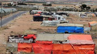 مخيم للاجئين السوريين بالقرب من عمان