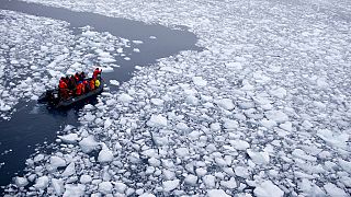 A team of international scientists heads to Chile's station Bernardo O'Higgins, Antarctica, on Jan. 22, 2015.