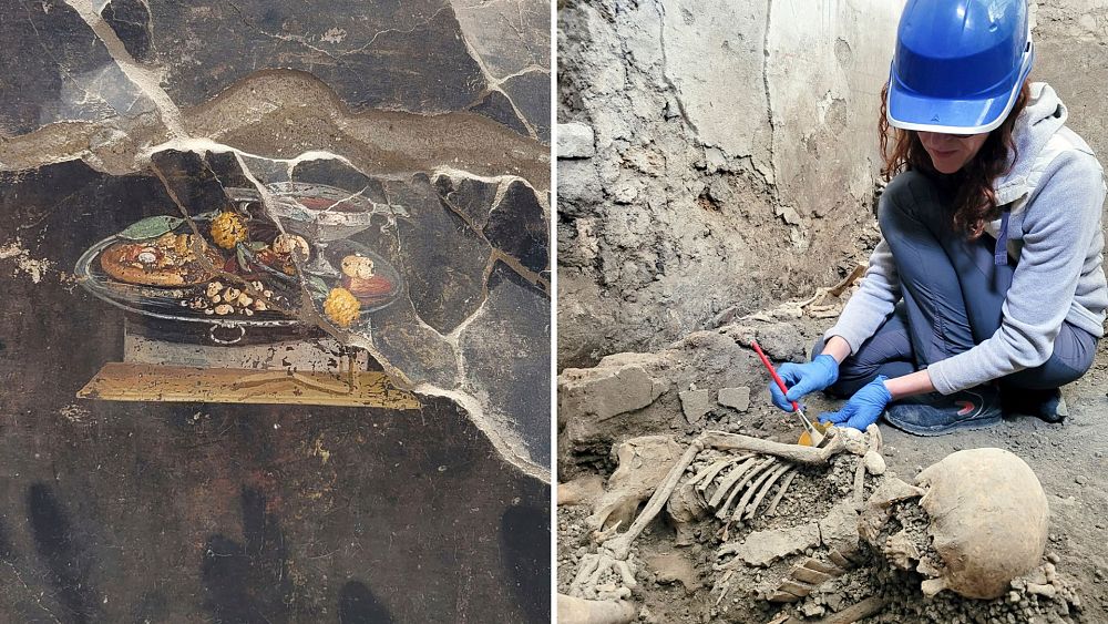 From ancient pizzas to snake shrines: Take a look around this recently excavated home in Pompeii