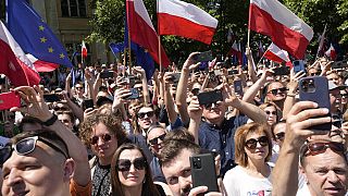 Demonstration der Opposition in Warschau. Sonntag, 4. Juni 2023