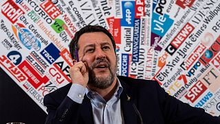 Matteo Salvini, pictured speaking at the Foreign Press Club in Rome in April, announced the measures.