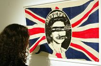 Sex Pistols' God Save The Queen flag, designed by Jamie Reid