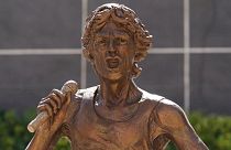 Mick Jagger statue in his hometown of Dartford 