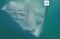 Statue sous-marine au large du port de Talamone, en Toscane, Italie 08/08/2023
