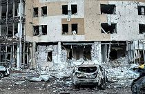 Разрушенная гостиница в Запорожье