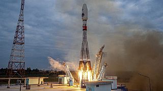 Запуск ракеты-носителя "Союз-2.1б" со станцией "Луна-25" с космодрома "Восточный"