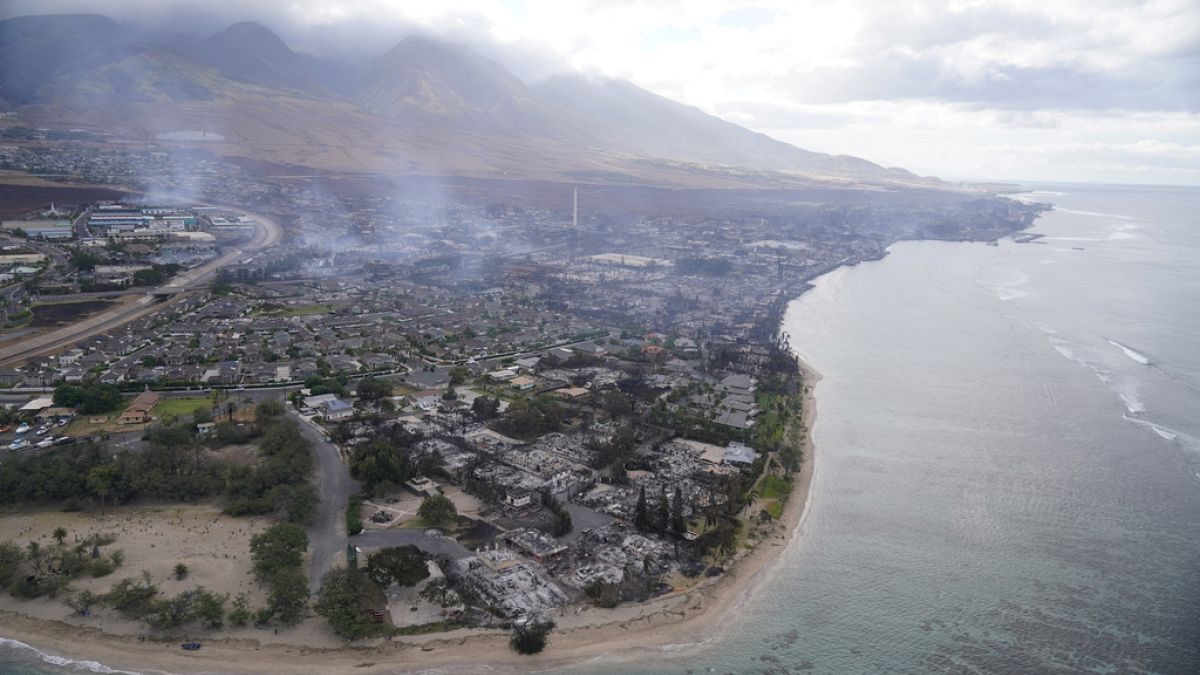 FILE - A wasteland of burned out homes and obliterated communities is left on Aug. 10, 2023, in Lahaina, Hawaii.