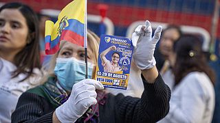 Υποστηρικτές του δολοφονηθέντος υποψηφίου προέδρου στον Ισημερινό