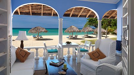 The view from Jamaica Inn's Premier Verandah Suite