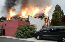 النزل في فينتزنهايم خلال محاولات إطفاء الحريق، 9 أغسطس 2023