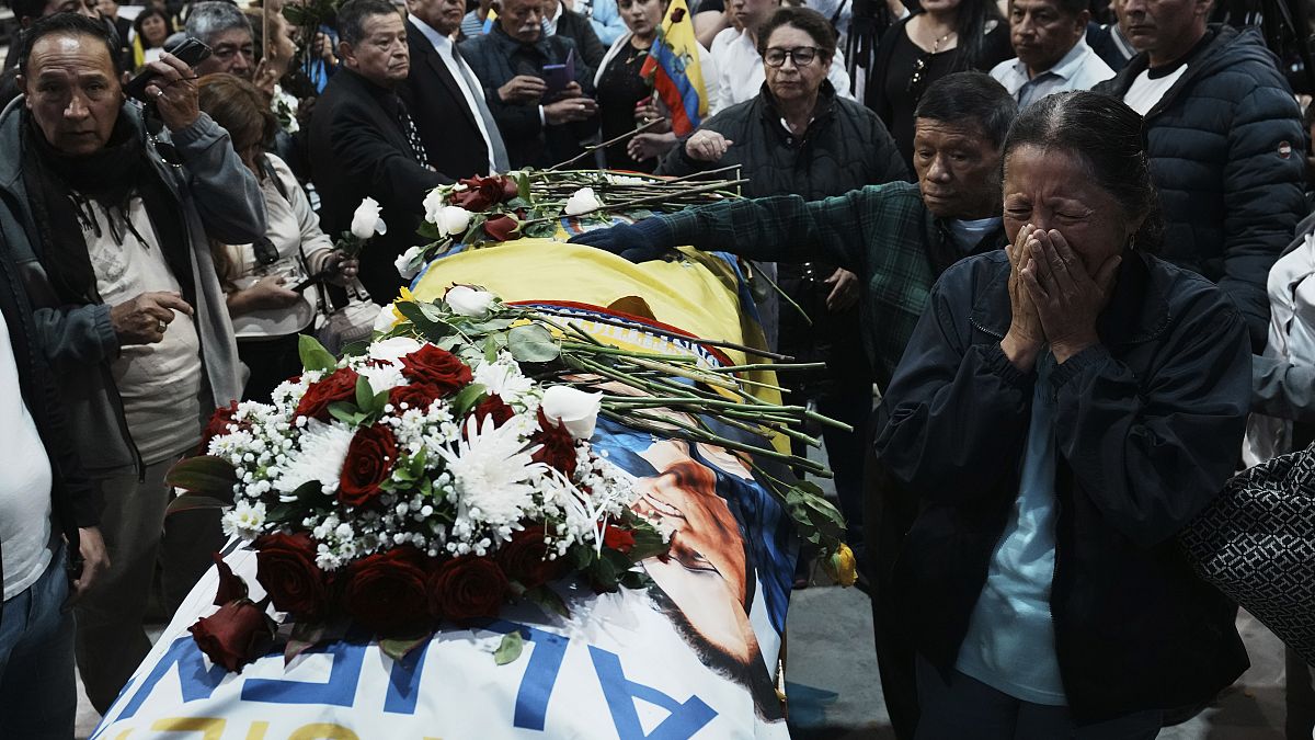 Funeral de Fernando Villacencio, candidato às presidenciais do Equador