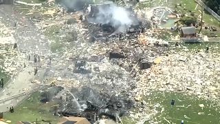 صورة من فيديو عن انفجار المنزل بولاية بنسلفانيا
