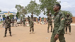 Military junta in the streets of Niger.