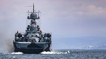 Rusya Donanması'na ait bir savaş gemisi