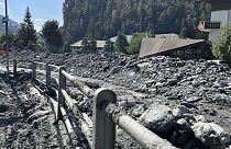  فيضان مجرى مائي في باردونيكيا، وهي مدينة بالقرب من تورين في وادي جبل فال دي سوسا بإيطاليا، يوم الاثنين 14 أغسطس 2023.