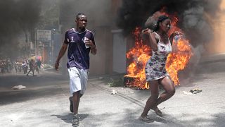 مظاهرة ضد عنف العصابات وانعدام الأمن في العاصمة الهايتية بورت أو برانس