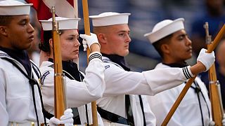 جنود في البحرية الأمريكية في واشنطن، الولايات المتحدة.