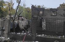Des bâtiments détruits par les frappes russes