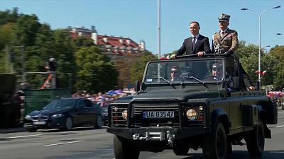 Der polnische Präsident Andrzej Duda nahm an der Gedenkfeier teil.